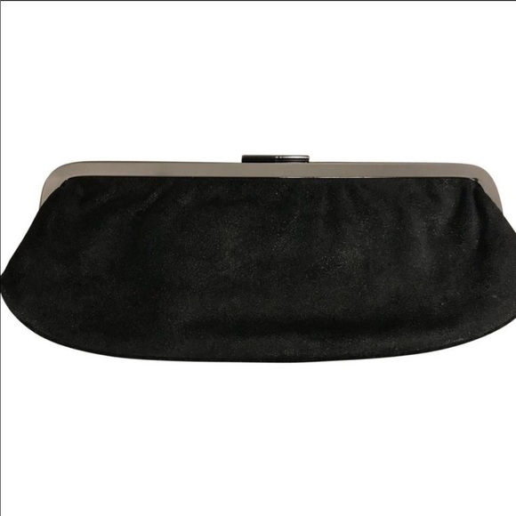 Banana Republic Handbags - BANANA REPUBLIC Clutch. $48 Black Shimmer Suedette